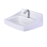 TOTO Commercial Wall-Mount Bathroom Sink for Single Hole Faucets, Cotton White, LT307#01