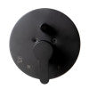ALFI brand AB3101-BM Black Matte Shower Valve with Rounded Lever Handle and Diverter, Brass
