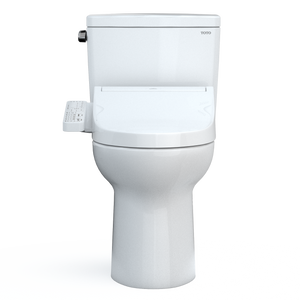 Alternate Image for TOTO Drake WASHLET+ Two-Piece Elongated 1.28 GPF TORNADO FLUSH Toilet with C2 Bidet Seat, Cotton White, Vitreous China, MW7763074CEG#01