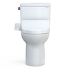 TOTO Drake WASHLET+ Two-Piece Elongated 1.28 GPF TORNADO FLUSH Toilet with C2 Bidet Seat, Cotton White, Vitreous China, MW7763074CEG#01
