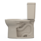 TOTO Drake Two-Piece Round 1.6 GPF Universal Height TORNADO FLUSH Toilet with CEFIONTECT, Bone, Vitreous China, CST775CSFG#03