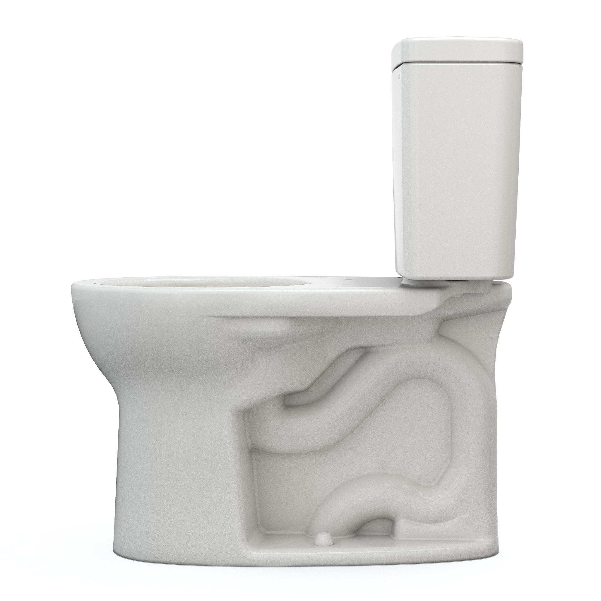 TOTO Drake Two-Piece Round 1.28 GPF Universal Height TORNADO FLUSH Toilet with CEFIONTECT, Colonial White, Vitreous China, CST775CEFG#11
