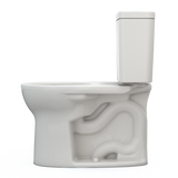 TOTO Drake Two-Piece Round 1.6 GPF Universal Height TORNADO FLUSH Toilet with CEFIONTECT, Colonial White, Vitreous China, CST775CSFG#11