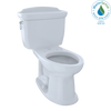 TOTO Eco Dartmouth Two-Piece Elongated 1.28 GPF Universal Height Toilet, Cotton White, Vitreous China, CST754EF#01