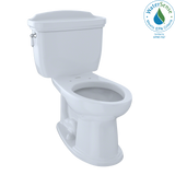 TOTO Eco Dartmouth Two-Piece Elongated 1.28 GPF Universal Height Toilet, Cotton White, Vitreous China, CST754EF#01