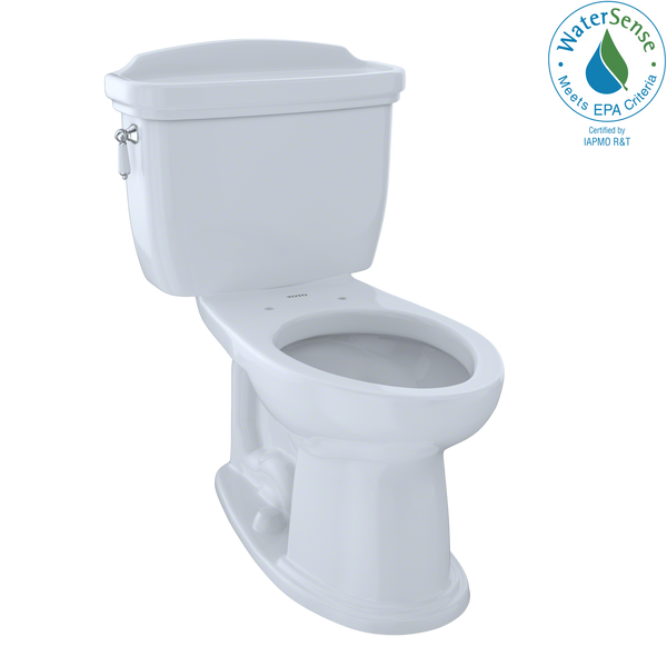 TOTO Eco Dartmouth Two-Piece Elongated 1.28 GPF Universal Height Toilet, Cotton White, Vitreous China, CST754EF#01