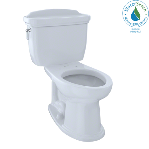 TOTO Eco Dartmouth Two-Piece Elongated 1.28 GPF Universal Height Toilet, Cotton White, Vitreous China, CST754EF#01