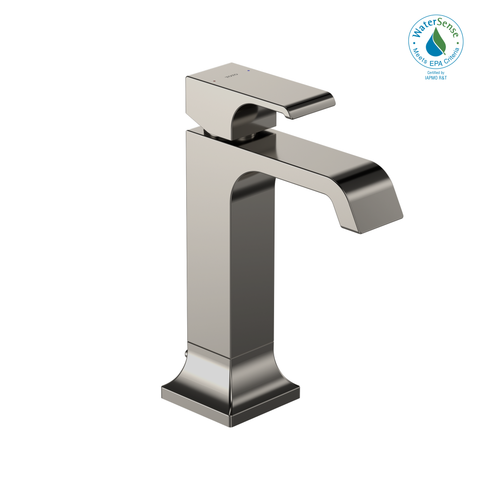 TOTO GC 1.2 GPM Single Handle Semi-Vessel Bathroom Sink Faucet with COMFORT GLIDE Technology, Polished Nickel, Brass, TLG08303U#PN