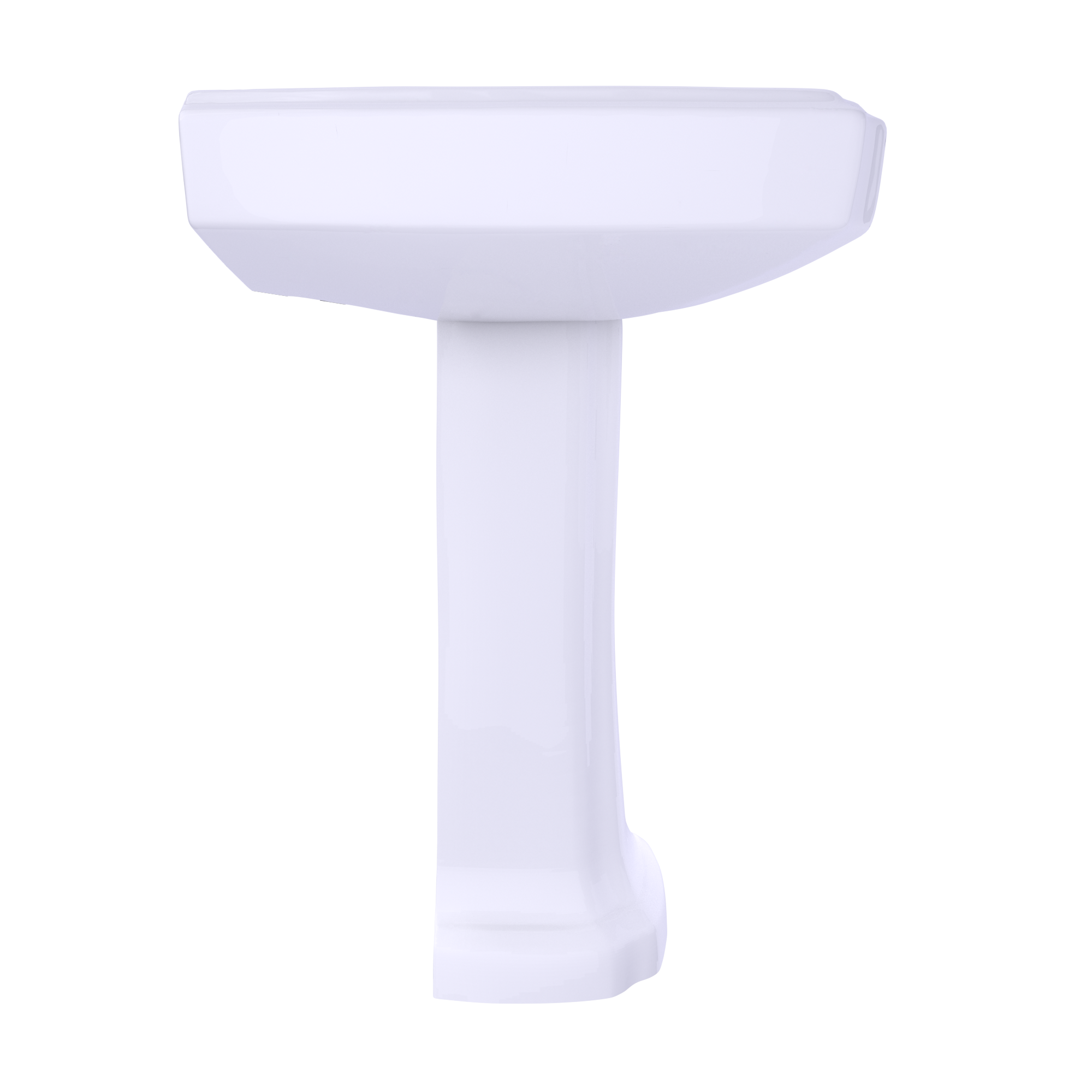 TOTO Guinevere 24-3/8" x 19-7/8" Rectangular Pedestal Bathroom Sink for Single Hole Faucets, Cotton White, Vitreous China, LPT972#01