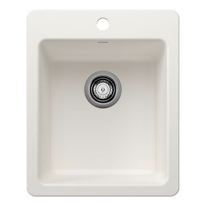 Alternate Image for Blanco Liven 17" Rectangle Silgranit Bar/Prep Sink, White, 1 Faucet Hole, 443237