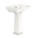 TOTO Promenade 24" x 19-1/4" Rectangular Pedestal Bathroom Sink for Single Hole Faucets, Colonial White, Vitreous China, LPT532N#11