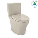 TOTO Aquia IV WASHLET+ Two-Piece Elongated Dual Flush 1.28 and 0.9 GPF Toilet with CEFIONTECT, Bone, Vitreous China, MS446124CEMGN#03