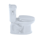 TOTO Eco Dartmouth Two-Piece Elongated 1.28 GPF Universal Height Toilet, Cotton White, Vitreous China, CST754EF#01