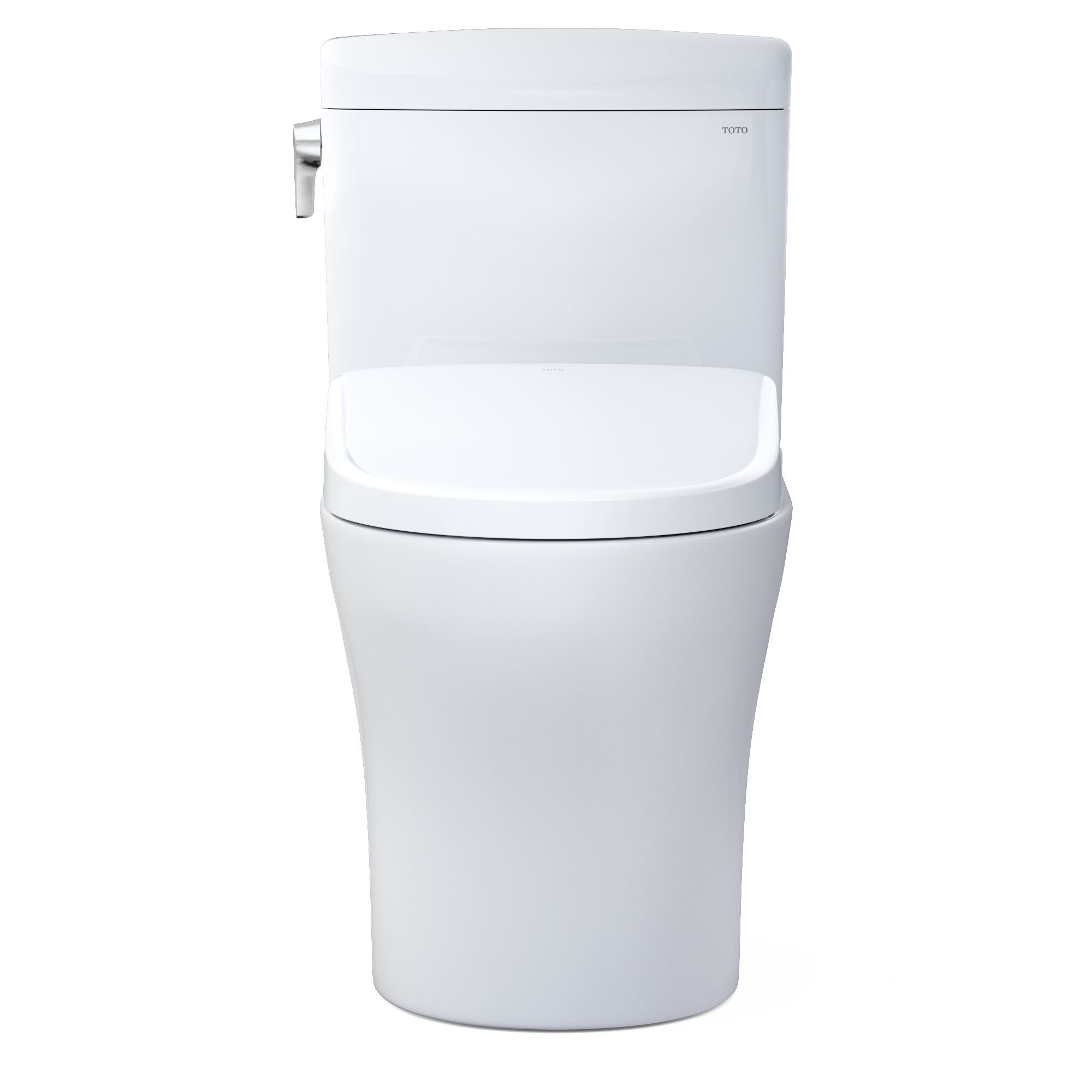 TOTO WASHLET+ Aquia IV Cube Two-Piece Elongated Dual Flush 1.28 and 0.9 GPF Toilet with Auto Flush S7A Contemporary Bidet Seat, Cotton White, Vitreous China|Plastic, MW4364736CEMFGNA#01