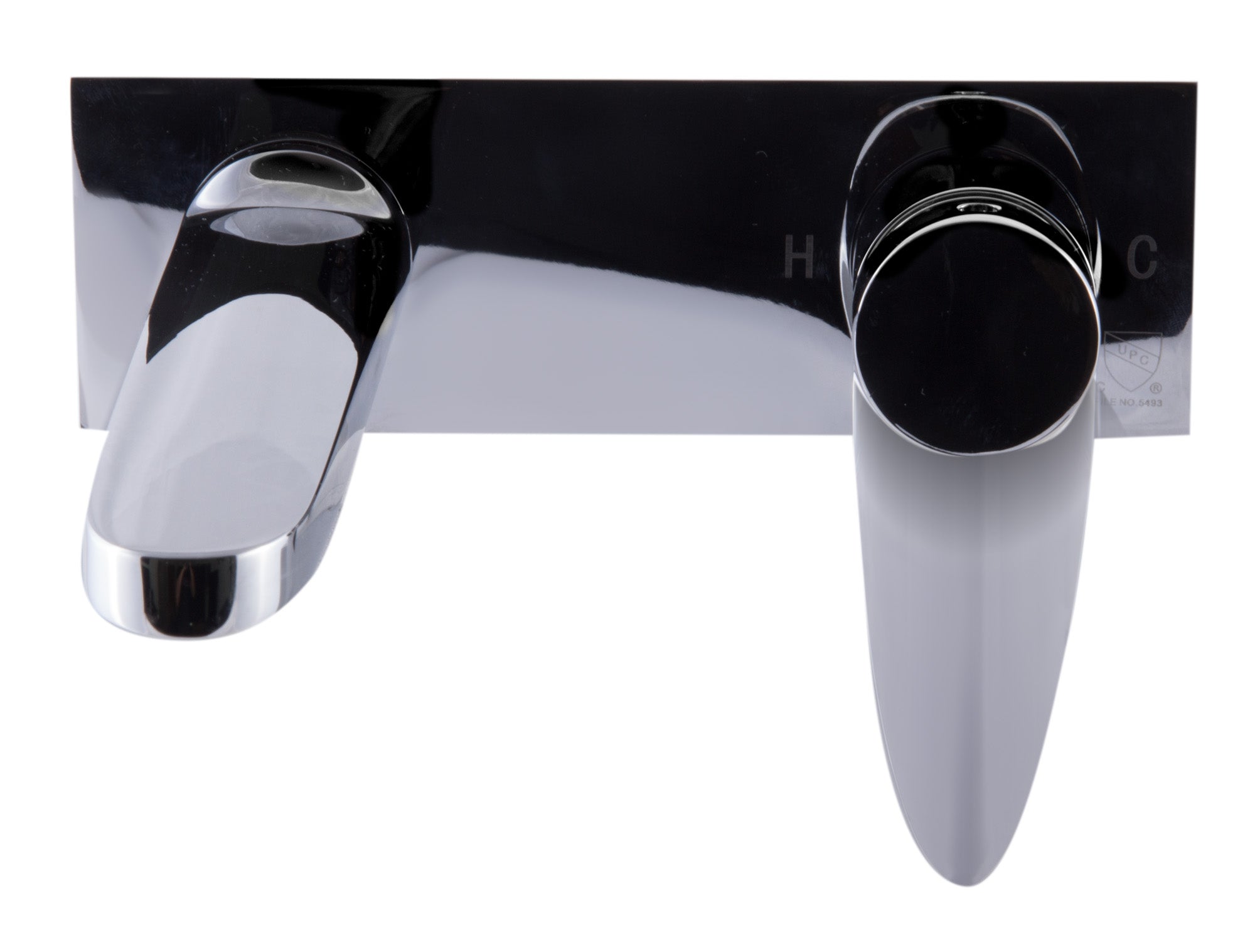 ALFI Polished Chrome Wall Mounted Modern Bathroom Faucet, AB1772-PC
