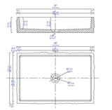 ALFI brand 24" x 15.6" Rectangle Above Mount Concrete Bathroom Sink, Gray Matte, No Faucet Hole, ABCO24R