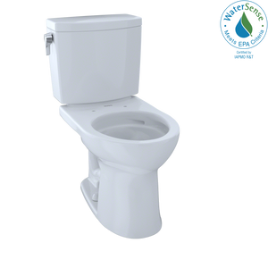 Alternate Image for TOTO Drake II 1G Two-Piece Round 1.0 GPF Universal Height Toilet with CEFIONTECT, Cotton White, Vitreous China, CST453CUFG#01