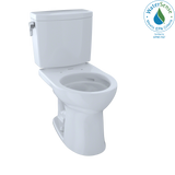 TOTO Drake II 1G Two-Piece Round 1.0 GPF Universal Height Toilet with CEFIONTECT, Cotton White, Vitreous China, CST453CUFG#01