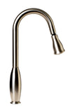 ALFI brand 1.8 GPM Lever Gooseneck Spout Touch Kitchen Faucet, Gray, Pull Down, Brushed Nickel, Traditional, ABKF3783-BN