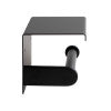 ALFI brand ABTPC66-BLA Black Matte Stainless Steel Toilet Paper Holder with Shelf