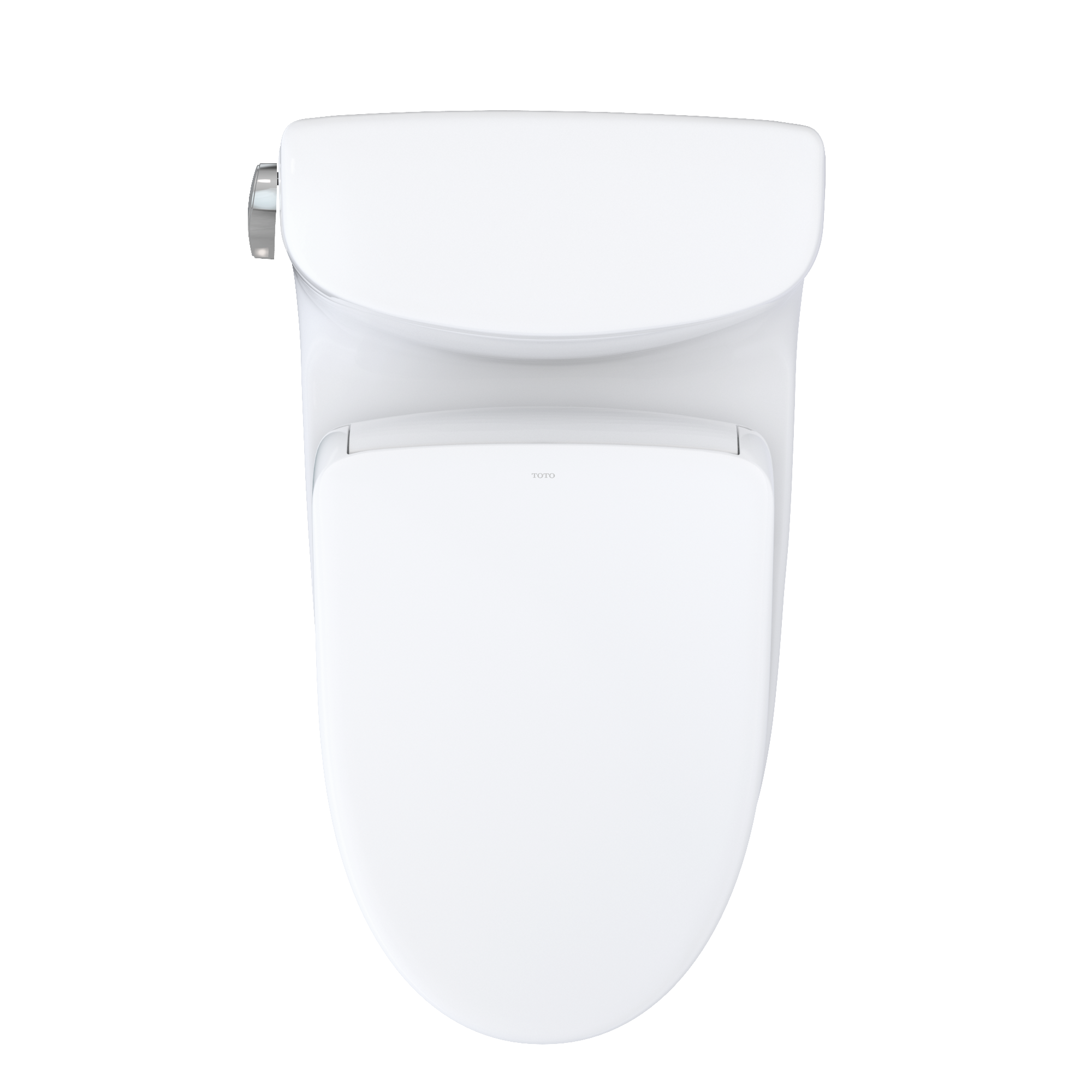 TOTO WASHLET+ Carolina II One-Piece Elongated 1.28 GPF Toilet and WASHLET+ S7 Contemporary Bidet Seat, Cotton White, Vitreous China|Plastic, MW6444726CEFG#01