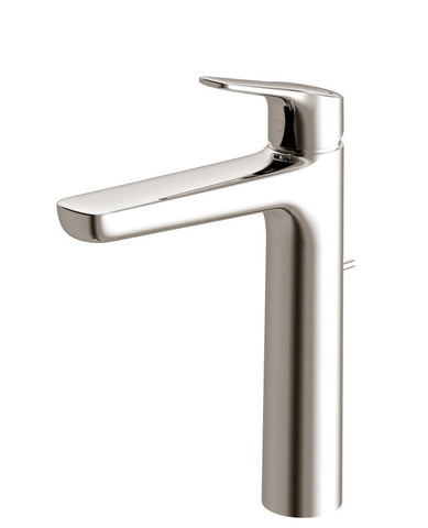 TOTO GS Series Single Handle Bathroom Faucet for Vessel Sink with COMFORT GLIDE Technology and Drain Assembly, Polished Nickel, Brass, TLG03305U#PN