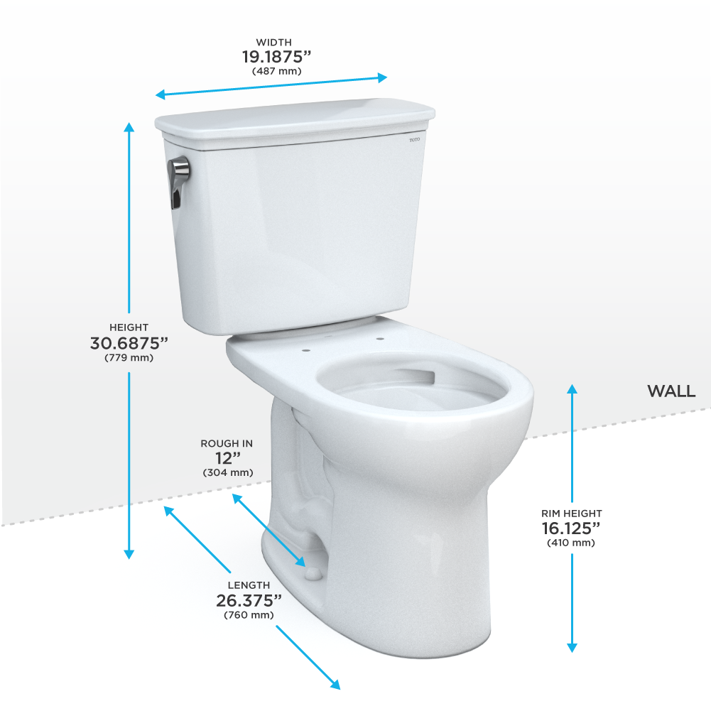 TOTO Drake Transitional Two-Piece Round 1.28 GPF Universal Height TORNADO FLUSH Toilet with CEFIONTECT, Sedona Beige, Vitreous China, CST785CEFG#12