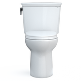 TOTO Drake Transitional Two-Piece Elongated 1.28 GPF Universal Height TORNADO FLUSH  Toilet with 10 Inch Rough-In, CEFIONTECT, and SoftClose Seat, WASHLET+ Ready, Cotton White, Vitreous China, MS786124CEFG.10#01