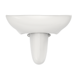 TOTO Prominence Oval Wall-Mount Bathroom Sink with CEFIONTECT and Shroud for 4 Inch Center Faucets, Colonial White, Vitreous China, LHT242.4G#11