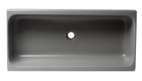 ALFI brand 35.5" x 17.75" Rectangle Above Mount or Semi Recessed Fireclay Bathroom Sink, Gray Matte, No Faucet Hole, AB36TRGM