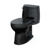 TOTO UltraMax II One-Piece Elongated 1.28 GPF Universal Height Toilet with SS124 SoftClose Seat, WASHLET+ Ready, Ebony, Vitreous China|Plastic, MS604124CEF#51