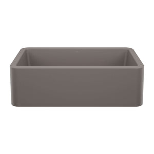 Alternate Image for Blanco Ikon 33" Silgranit Farmhouse Sink, Volcano Gray, No Faucet Hole, 443114