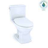 TOTO Connelly Two-Piece Elongated Dual Flush 1.28 and 0.9 GPF Toilet with CEFIONTECT, WASHLET+ Ready, Cotton White, Vitreous China, MS494234CEMFG#01