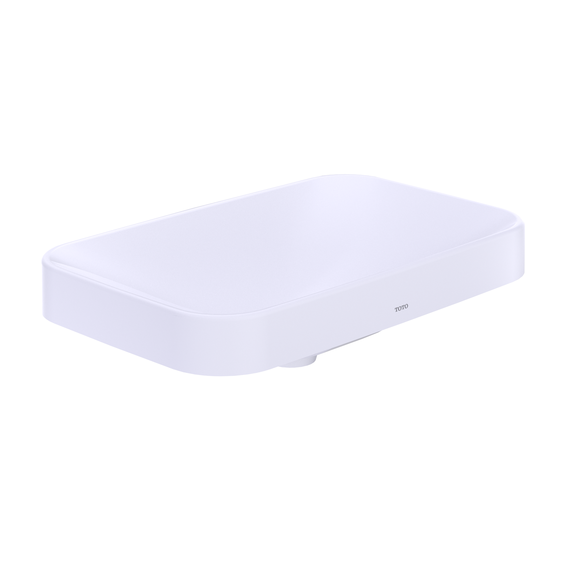 TOTO Arvina Rectangular 23" Vessel Bathroom Sink with CEFIONTECT, Cotton White, Vitreous China, LT426G#01