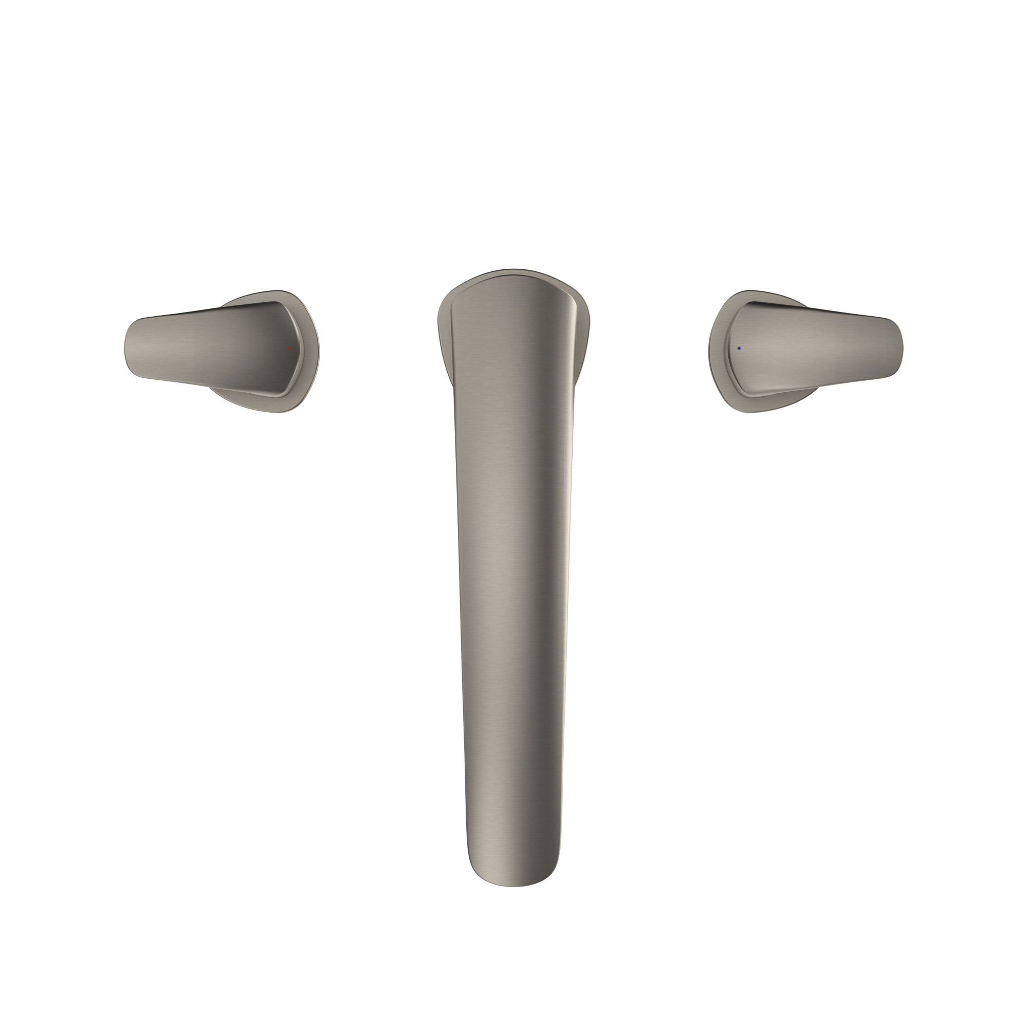 TOTO GM Two-Handle Deck-Mount Roman Tub Filler Trim, Brushed Nickel, Brass, TBG09201U#BN