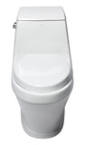 EAGO Porcelain, White, TB133 Single Flush One Piece Ceramic Toilet