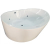 Eago 66" Acrylic Free Standing Oval Air Bubble Bathtub, White, AM2130