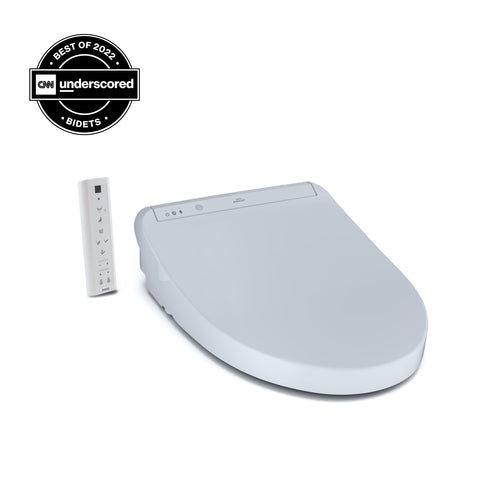 TOTO WASHLET K300 Electronic Bidet Toilet Seat with Instantaneous Water Heating, PREMIST and EWATER+ Wand Cleaning, Elongated, Cotton White, Plastic, SW3036R#01