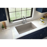Karran 32" Undermount Quartz Composite Kitchen Sink, Concrete, QU-670-CN