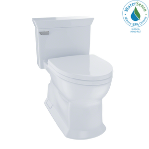 Alternate Image for TOTO Eco Soire One Piece Elongated 1.28 GPF Universal Height Skirted Toilet with CEFIONTECT, Cotton White, Vitreous China, MS964214CEFG#01
