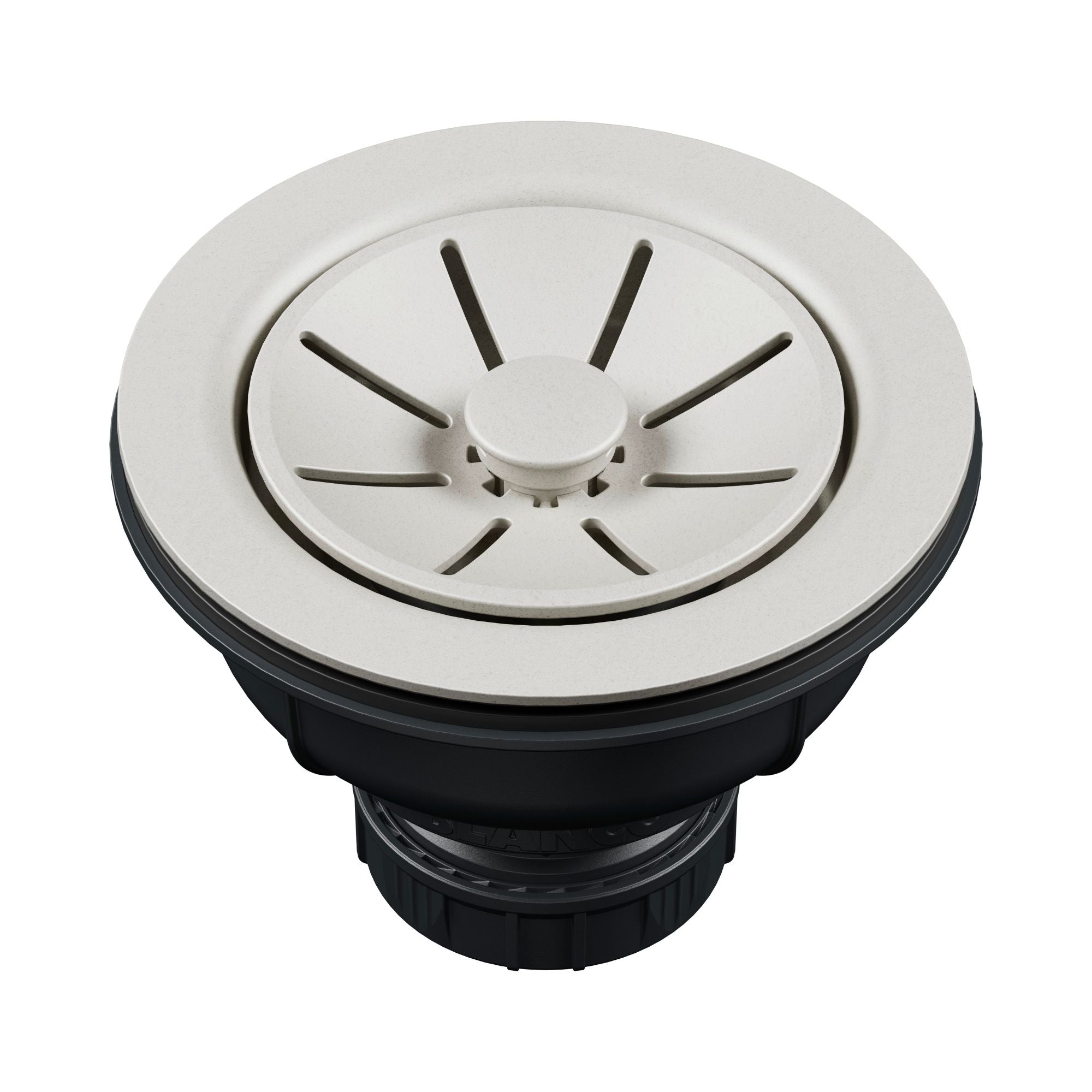 Blanco Essential Silgranit Color-Matched 3.5" Basket Strainer Drain with Turn-to-Close Design - Soft White