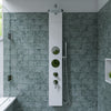 ALFI brand ABSP50W White Glass Shower Panel with 2 Body Sprays and Rain Shower Head
