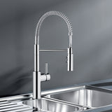 Blanco Catris Semi-Pro Pull-Down Dual-Spray Kitchen Faucet, Chrome, 1.5 GPM, Brass, 401917