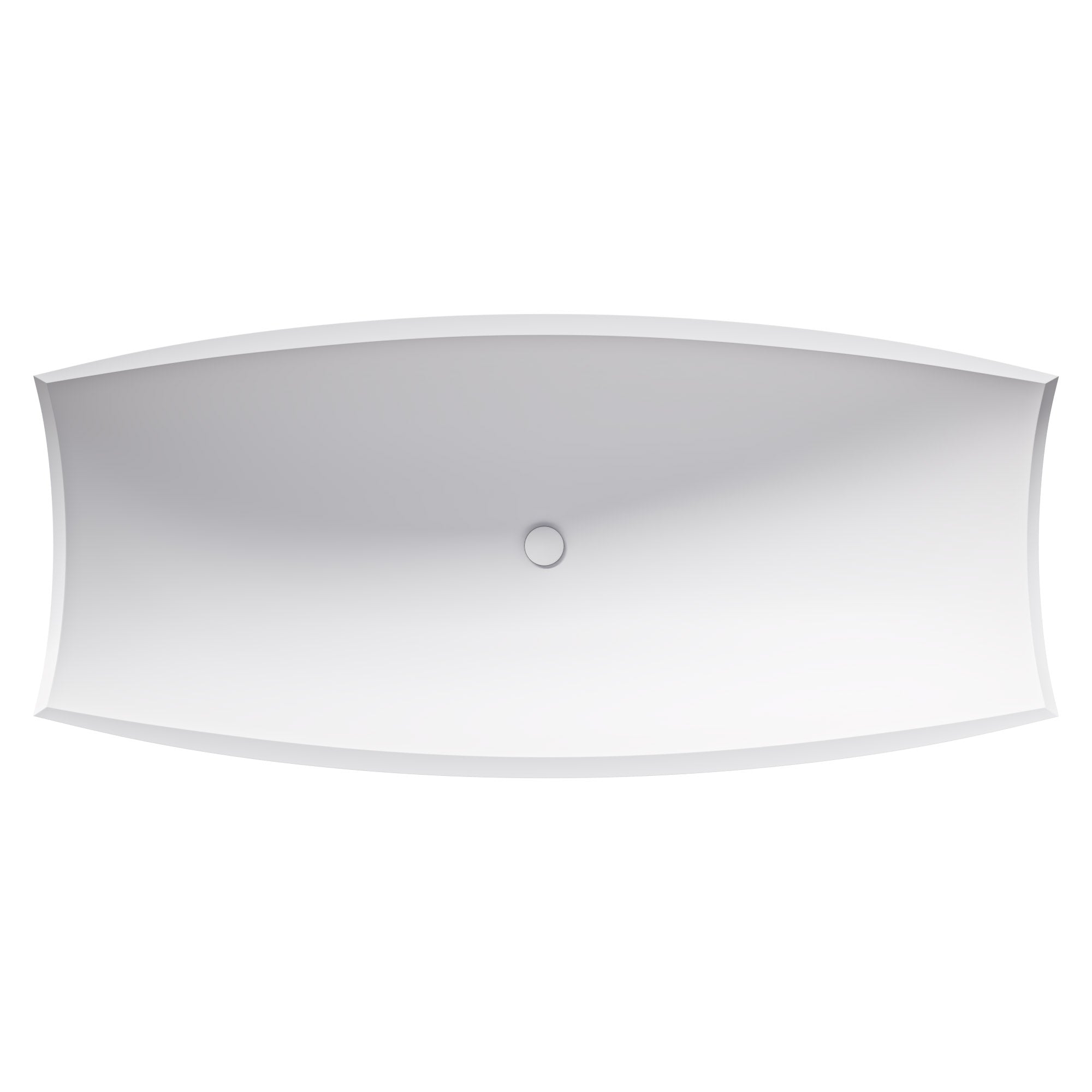 ALFI brand 71" Solid Surface Resin Free Standing Oval Bathtub, Hammock Style, White Matte, AB9992