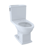 TOTO Connelly Two-Piece Elongated Dual-Max, Dual Flush 1.28 and 0.9 GPF Universal Height Toilet with CEFIONTECT, Cotton White, Vitreous China, CST494CEMFG#01