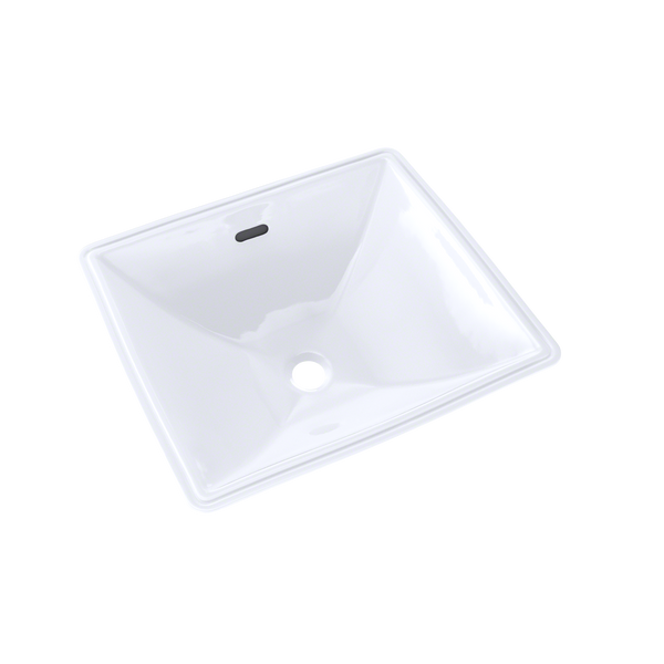 TOTO Legato Rectangular Undermount Bathroom Sink with CEFIONTECT, Cotton White, Vitreous China, LT624G#01