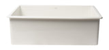 ALFI brand 32" Dual Mount Fireclay Kitchen Sink, White, No Faucet Hole, ABF3219SUD-W