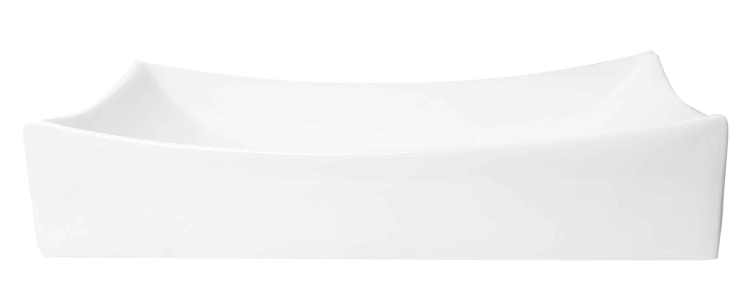 ALFI brand 25.75" x 15.5" Rectangle Above Mount Porcelain Bathroom Sink, White, No Faucet Hole, ABC904