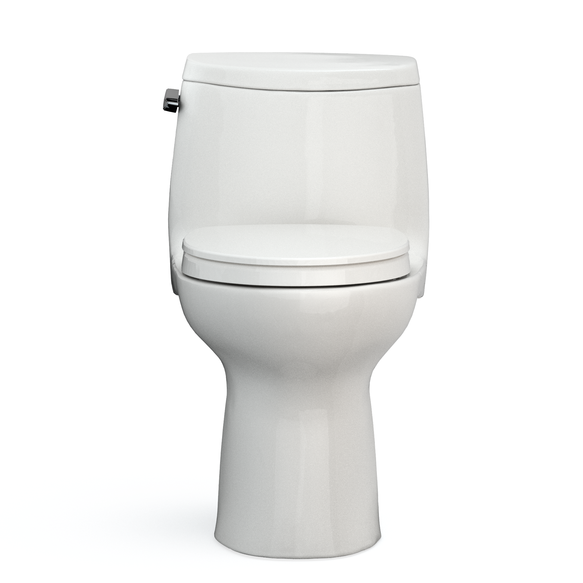 TOTO UltraMax II One-Piece Elongated 1.28 GPF Universal Height Toilet with CEFIONTECT and SS124 SoftClose Seat, WASHLET+ Ready, Colonial White, Vitreous China|Plastic, MS604124CEFG#11
