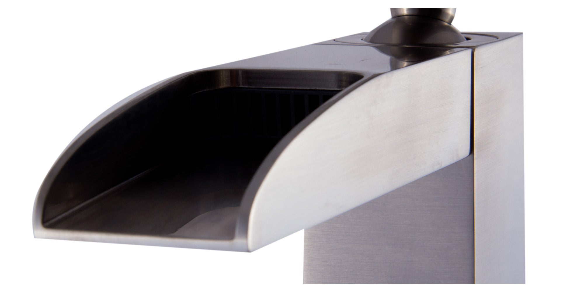 ALFI Brushed Nickel Single Hole Tall Waterfall Bathroom Faucet, AB1597-BN